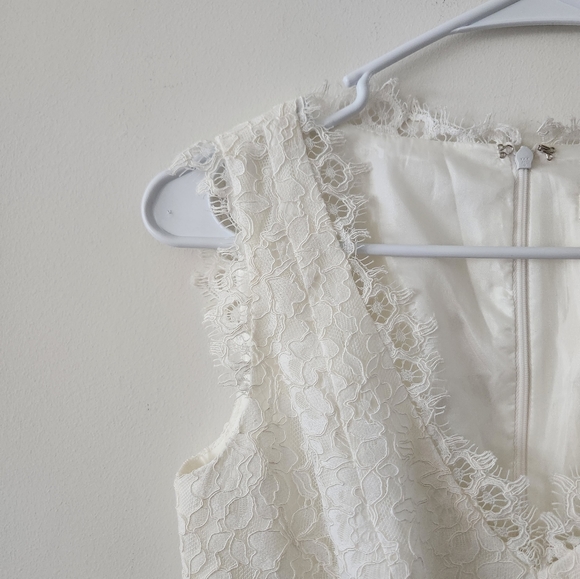 Shoshanna Rose Floral Lace Sheath Dress White 2 - Picture 4 of 6